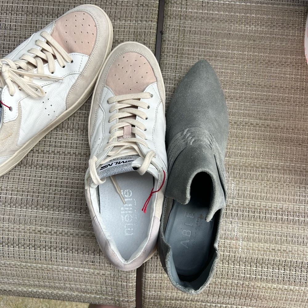 Women's White and Cream Sneakers - Picture 7 of 11